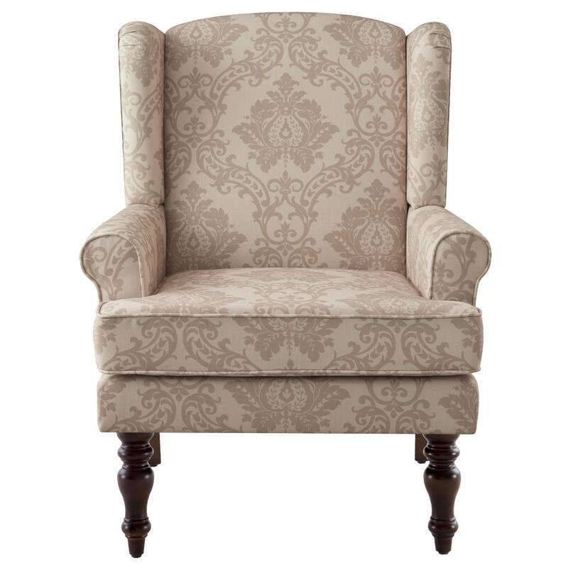 Accent Arm Chair with Turned Legs and Round Arms