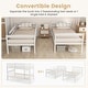 preview thumbnail 9 of 18, Gymax Twin Over Twin Bunk Bed Wooden Convertible Into 2 Beds High