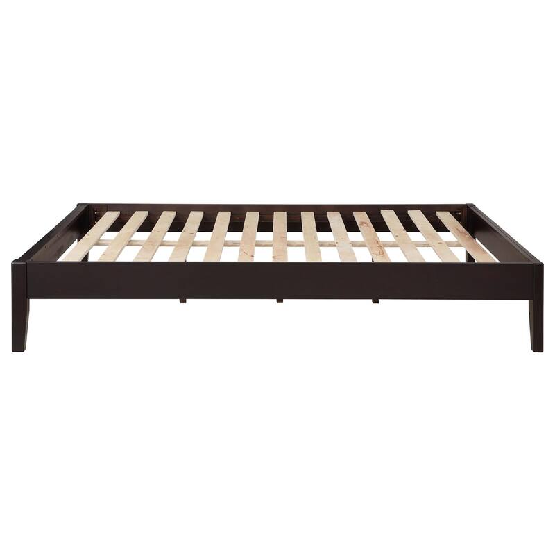 Modern Cappuccino Full Platform Bed with Minimalist Design