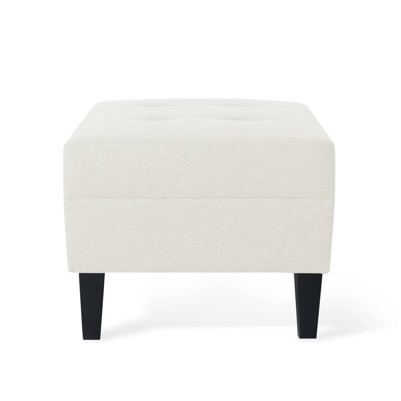 Tiernan Tufted Fabric Ottoman by Christopher Knight Home