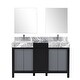 preview thumbnail 82 of 157, Lexora Zilara Bathroom Vanity Complete Set in Black and Grey with Faucet