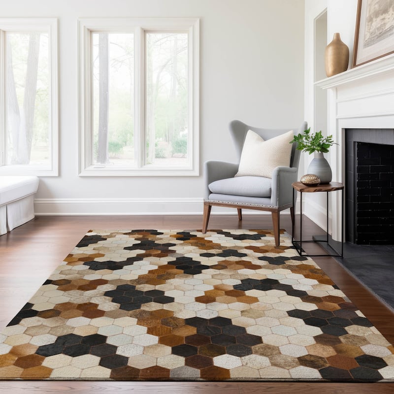 Premium Washable Super Soft Modern Mosaic Mayfield Rug
