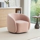 preview thumbnail 98 of 107, SEYNAR Modern Glam Velvet Upholstered 360 Degree Swivel Accent Armchair Pink
