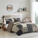 preview thumbnail 3 of 9, Woolrich Winter Hills Tan Oversized Cotton Quilt Set