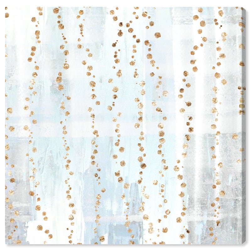 Wynwood Studio Canvas Abstract Gold Sparks White and Modern & Contemporary Wall Art Canvas Print
