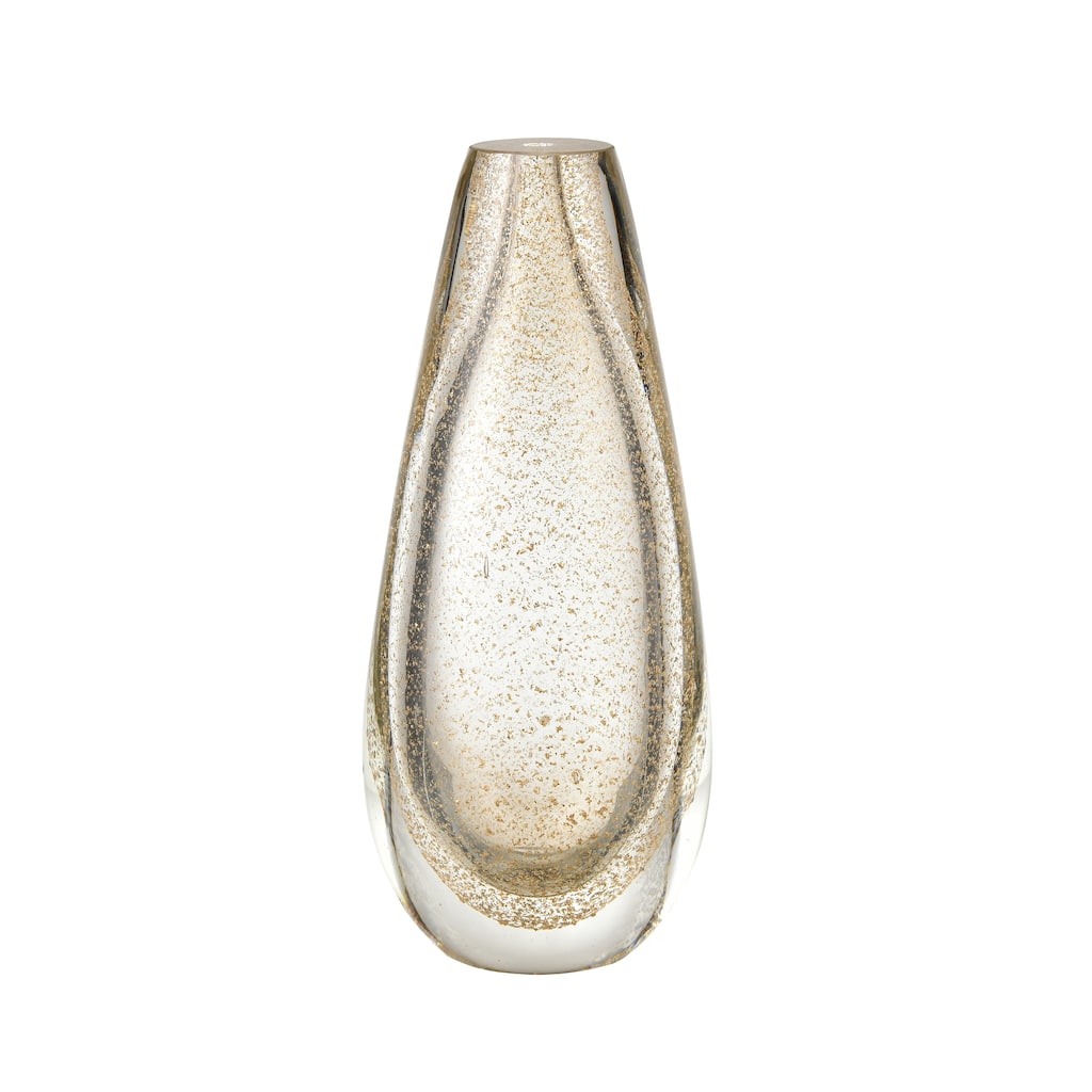 Atlas Sally Glass with Gold Flecked Vase