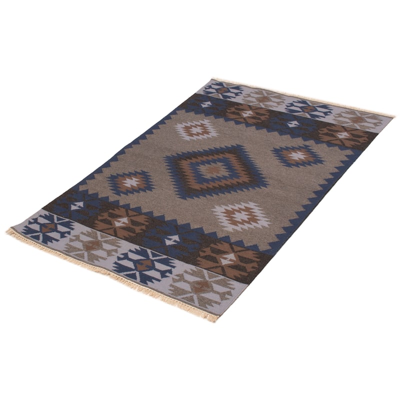 Ankara FW Grey Kilim 5'1" x 8'0" - 5'1 x 8'0