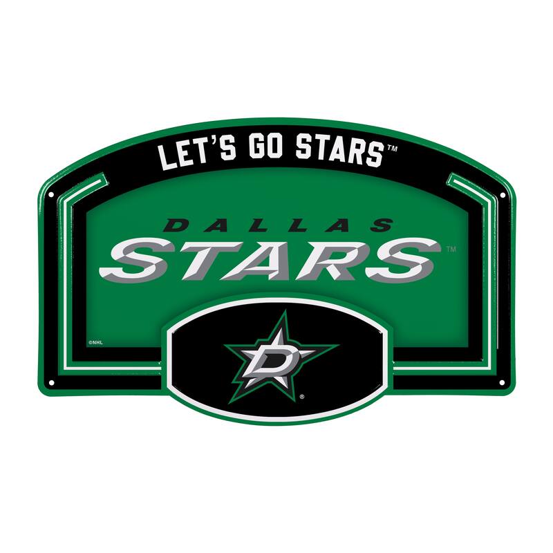 Dallas Stars Embossed Steel Wall Sign, 11" x 17"