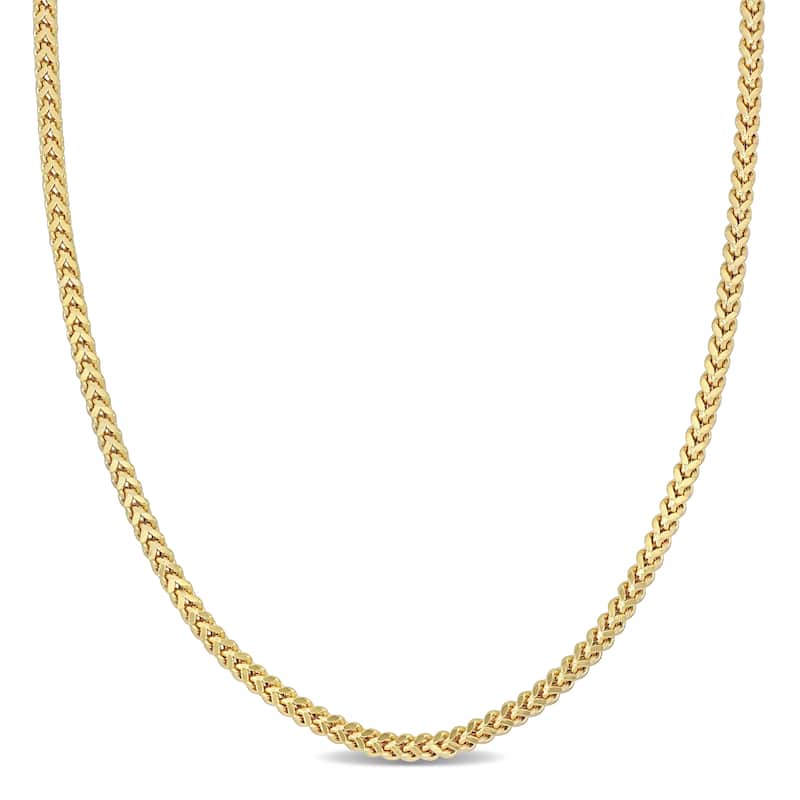 Miadora 2.3mm Franco Link Chain Necklace in 10k Yellow Gold-24 in