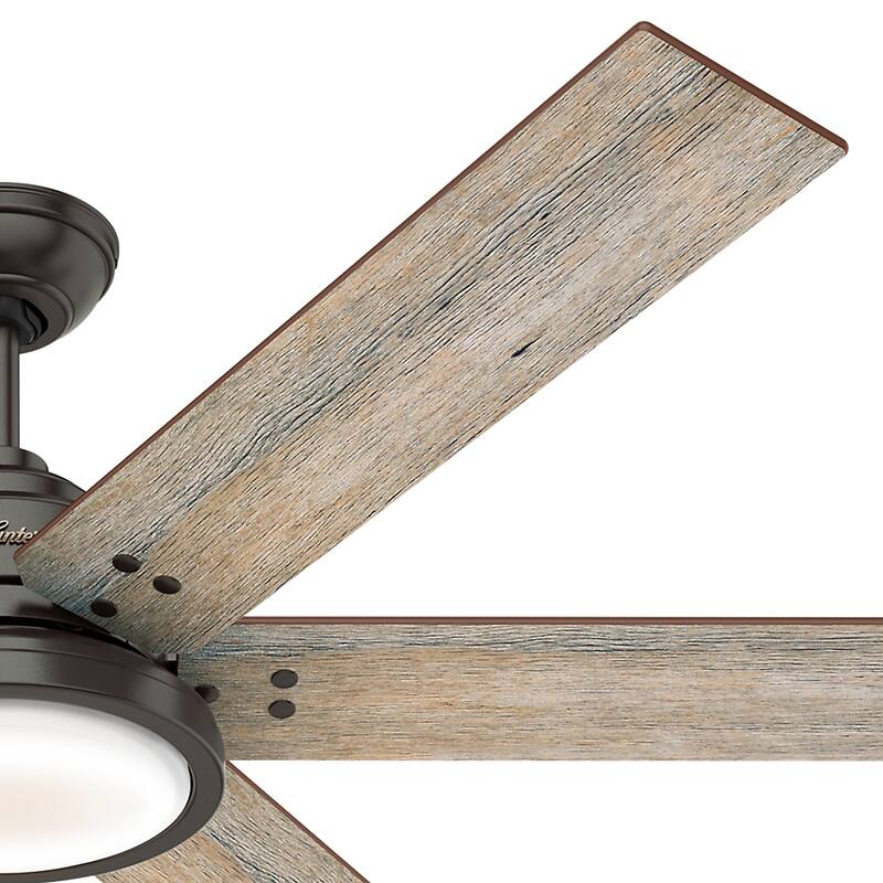 Hunter 60" Warrant Ceiling Fan with LED Light, Wall Control - Windmill - Farmhouse, Industrial, Contemporary - ENERGY STAR