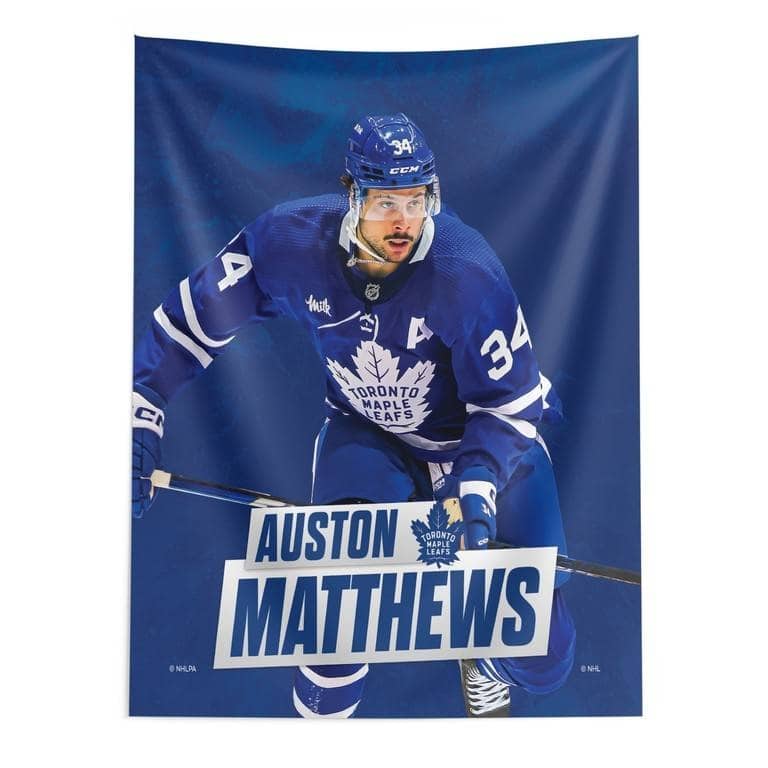 NHL Player Printed Wall Hanging - 50" x 60" - Auston Matthews Toronto Maple Leafs