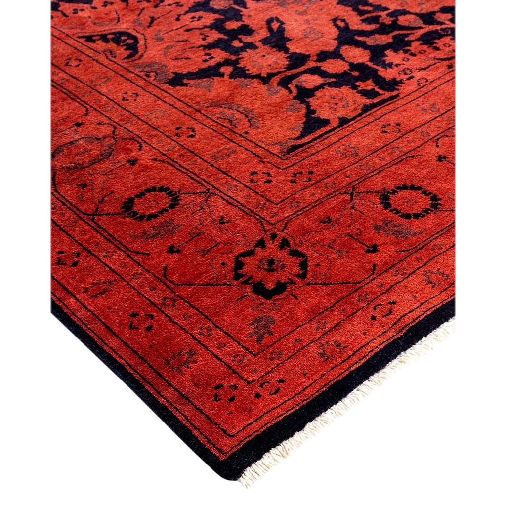 Vibrance, One-of-a-Kind Hand-Knotted Area Rug - Orange, 6' 0" x 9' 2" - 6' 0" x 9' 2"