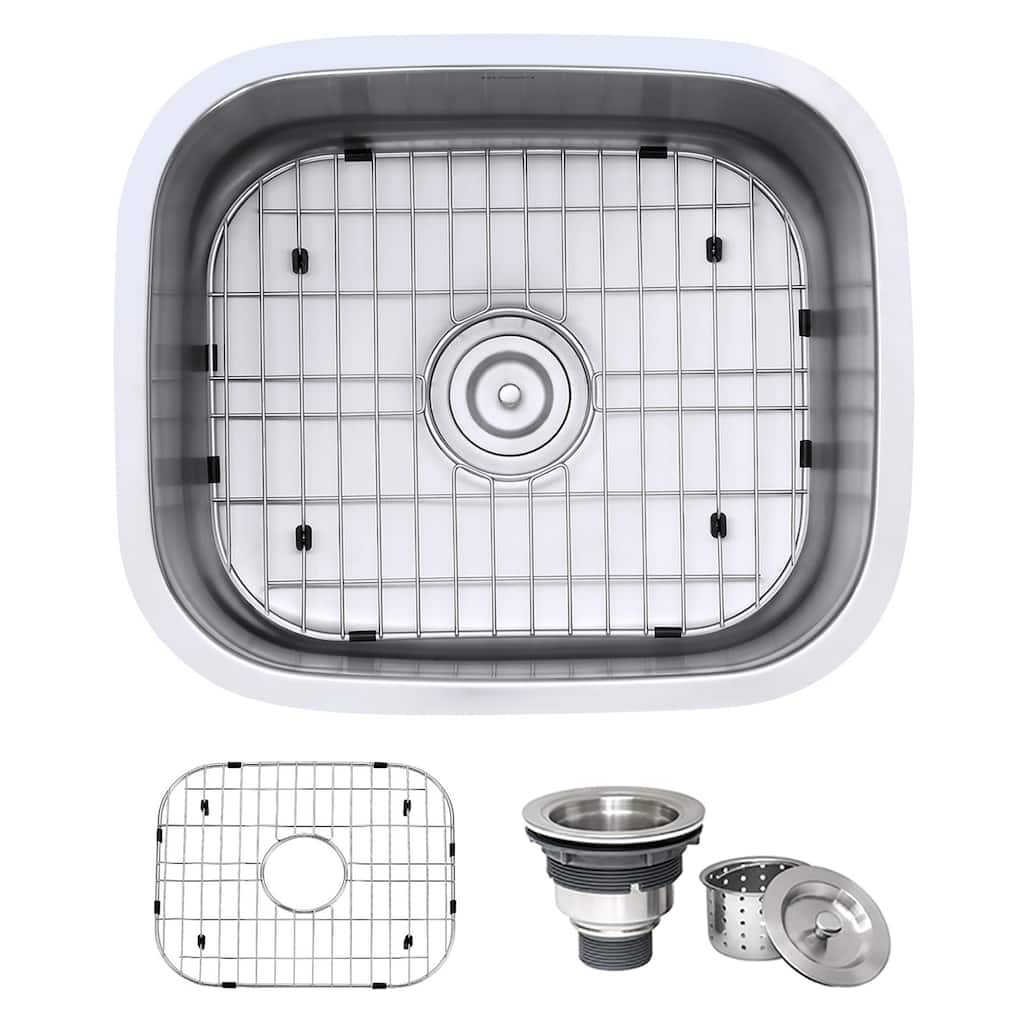 Ruvati 21-inch Undermount 16 Gauge Stainless Steel Kitchen Sink Single Bowl - RVM4131 - 20-3/4″ x 18-5/8″
