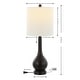 preview thumbnail 17 of 28, Grant 24" Modern Classic Gourd Iron LED Table Lamp with Pull-Chain with Dual USB Charging Port, by JONATHAN Y (Set of 2)