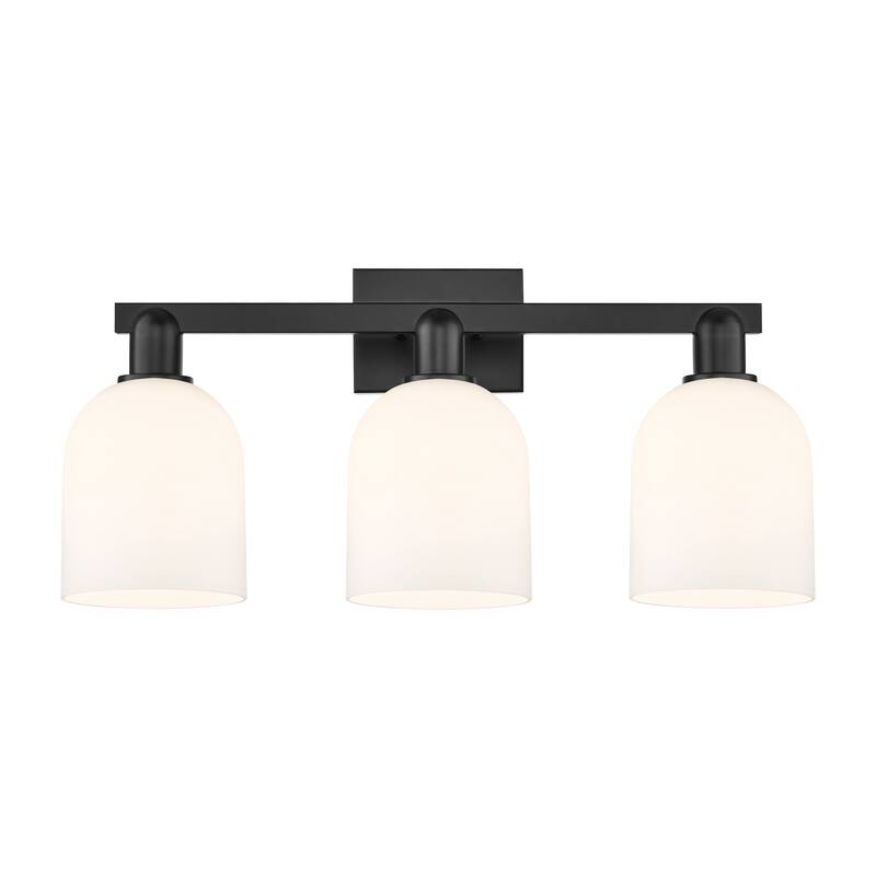 Innovations Lighting Endless Possibilities Arcadia - Bella - 3 Light 25" Bath Vanity Light - Matte Black/White