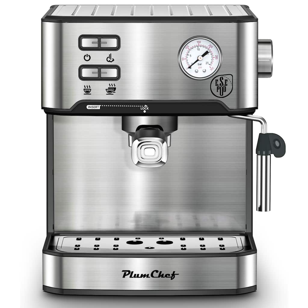 Anmytek 20 Bar Cafe Quality Home Barista Espresso Machine with Milk Frother - ESE Pod Compatible