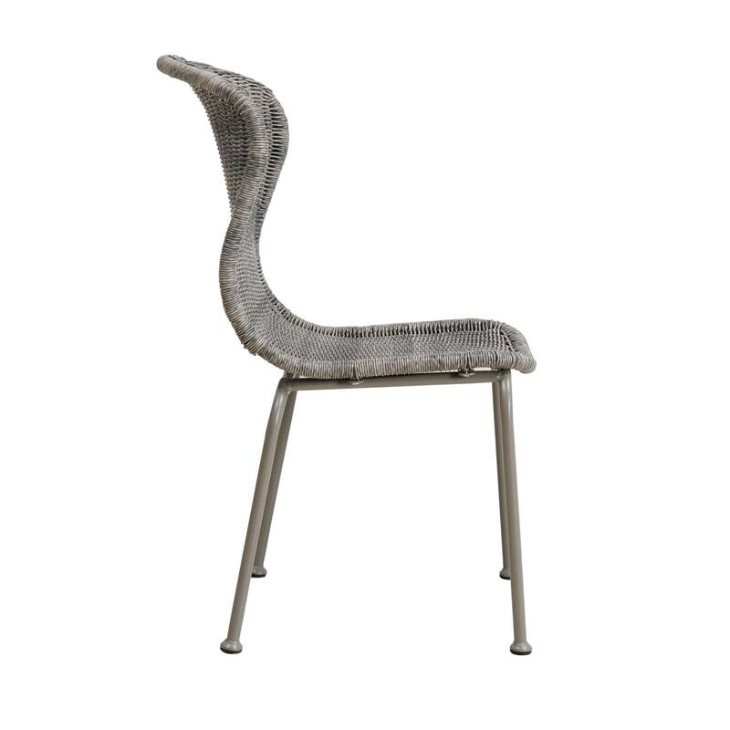 Spinnaker Outdoor Boho Wicker Dining Chair (Set of 2) by Christopher Knight Home - 20.25" W x 25.50" D x 34.75" H