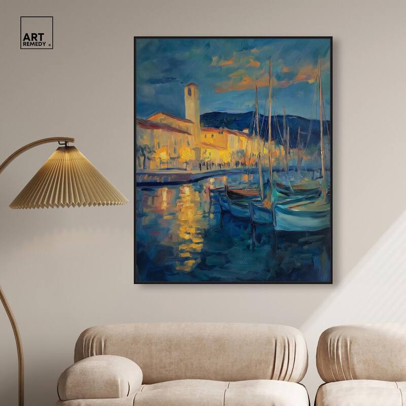 Harbor Lights Canvas by Art Remedy
