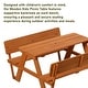 preview thumbnail 7 of 7, Wooden Kids Picnic Table Bench with Backrest, Outdoor Children's Backyard Table, Crafting, Dining, and Playtime Patio Table