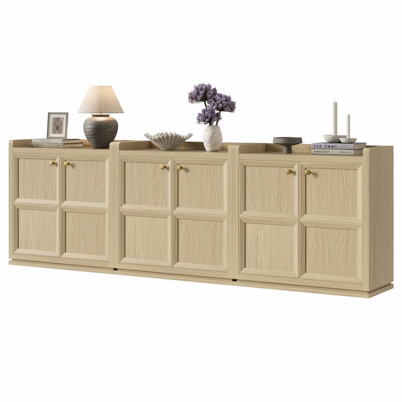 Multifunctional Minimalist Side Cabinet with 3D Design