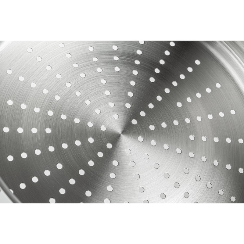 Prime Cook Stainless Steel 6.4 qt Stock / Steamer Set with Glass Lid