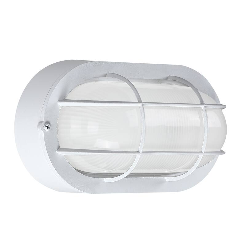 Outdoor Light Fixture Wall Mount with Ellipse Frosted Glass Shade,1*E26 or LED