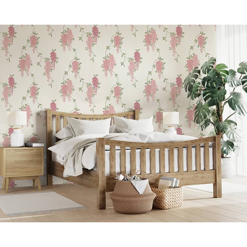 Fine Decor Aisla Pink Wisteria Wallpaper