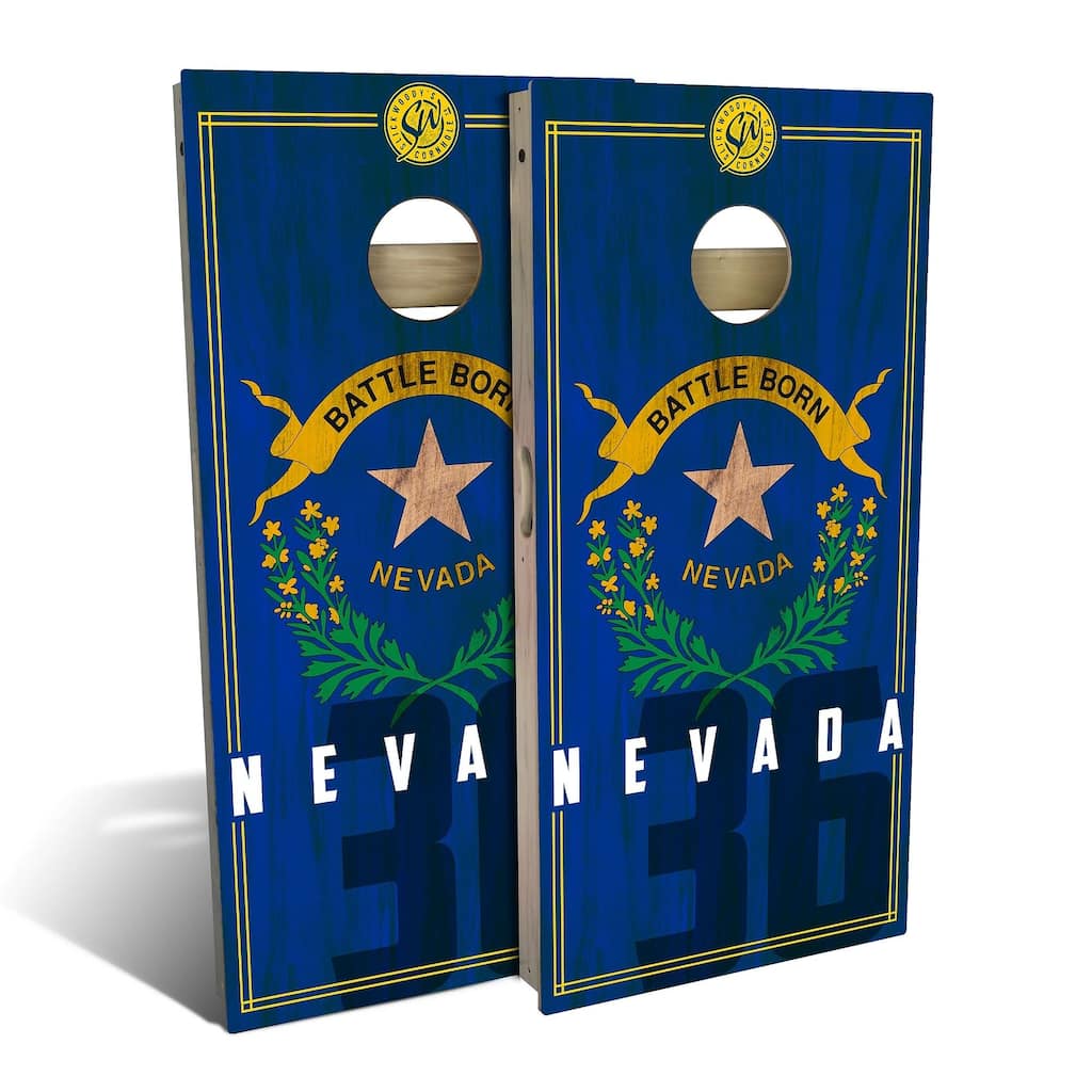 Nevada State Flag 2.0 Outdoor Cornhole Board Set