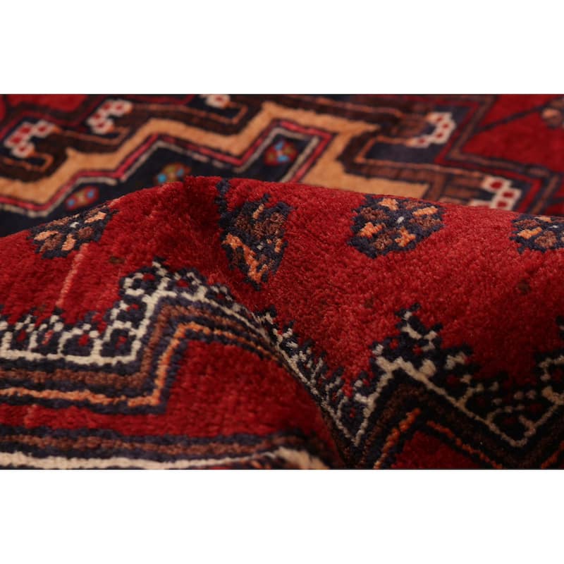 ECARPETGALLERY Hand-knotted Teimani Red Wool Rug - 4'1 x 8'5