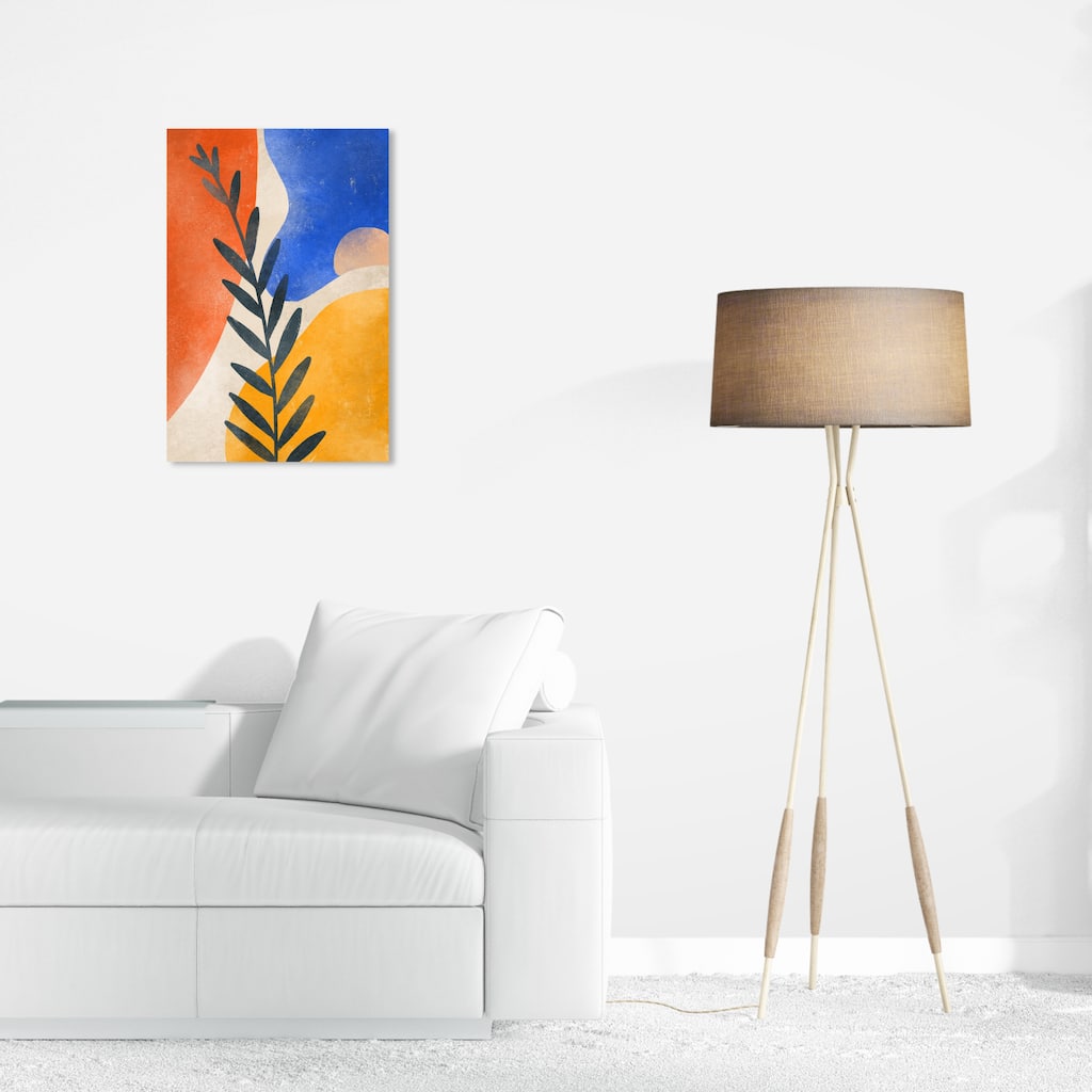 Wynwood Studio Canvas Abstract That Plant Yellow and Mid-Century Modern Wall Art Canvas Print