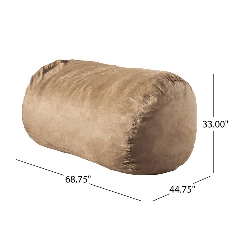 6.5 Foot Suede Cylindrical Bean Bag