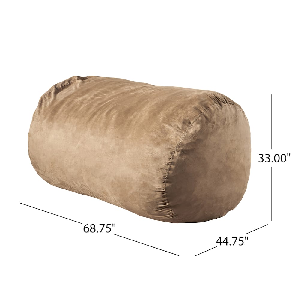 Comfortable Suede Cylindrical Bean Bag for Relaxation and Style
