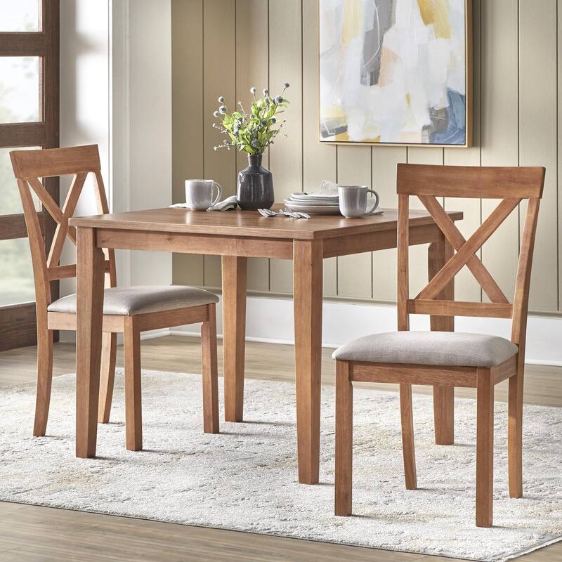 Simple Living Halsted 3-Piece Dining Set - Driftwood Finish