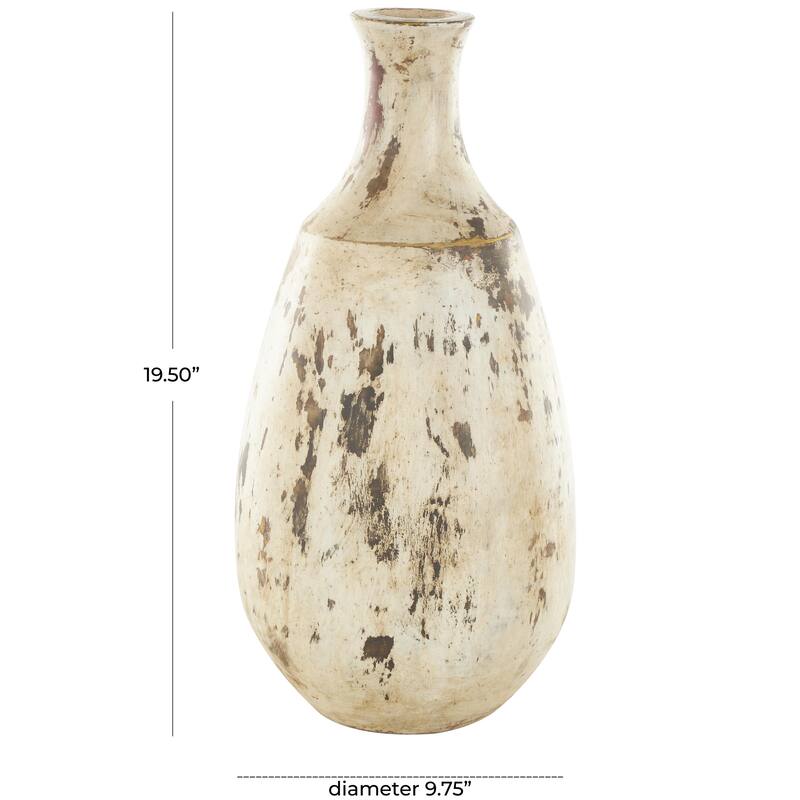 Ceramic Antique Style Distressed Decorative Vase - Brown - Roche River Decor