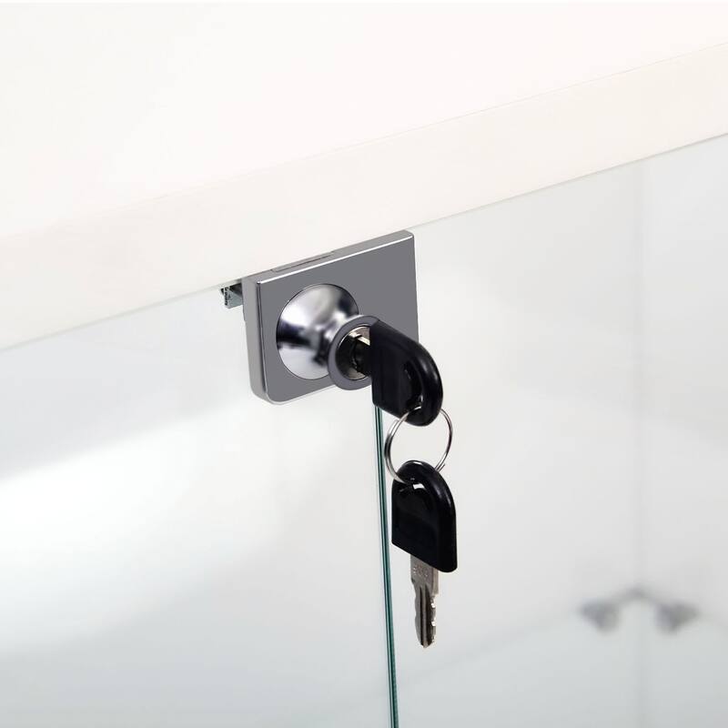 Tempered Glass Display Cabinet with Battery-powered Paipai Light