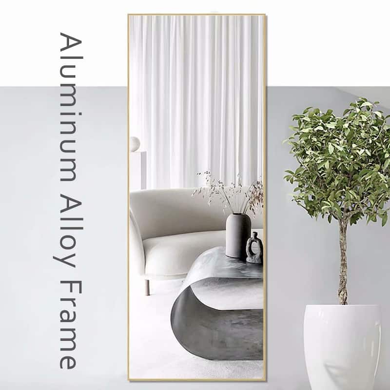 Dovelina Modern Full Length Floor Mirror - Freestanding Vanity Mirror for Bathroom or Living Space