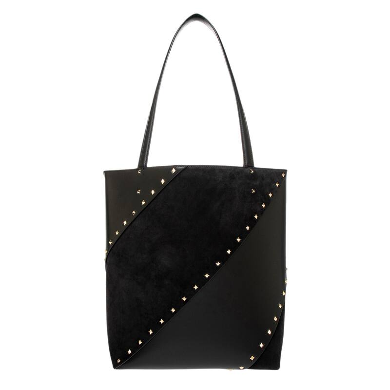 Valentino Rockstud Wispy Shopping Bag - Black