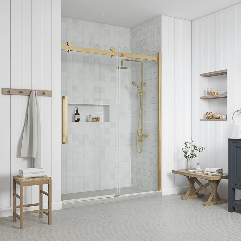 Bel Soft-Close 2-Piece Base Door Rectangular Alcove Shower Kit