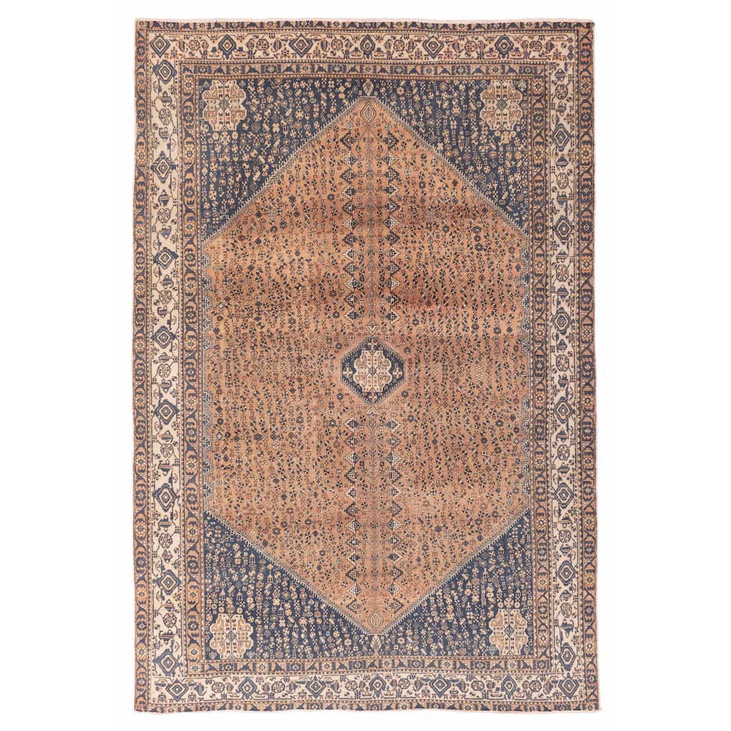 ECARPETGALLERY Hand-knotted Antalya Vintage Copper Wool Rug - 6'7 x 9'10