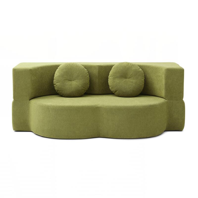 Folding Sofa Bed with Pillow, Sleeper Sofa, Floor & Futon Loveseat Couch