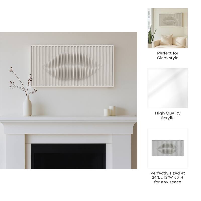 Glass Wall Art Decor Artistic Dimensional Shadow Box Home Decor