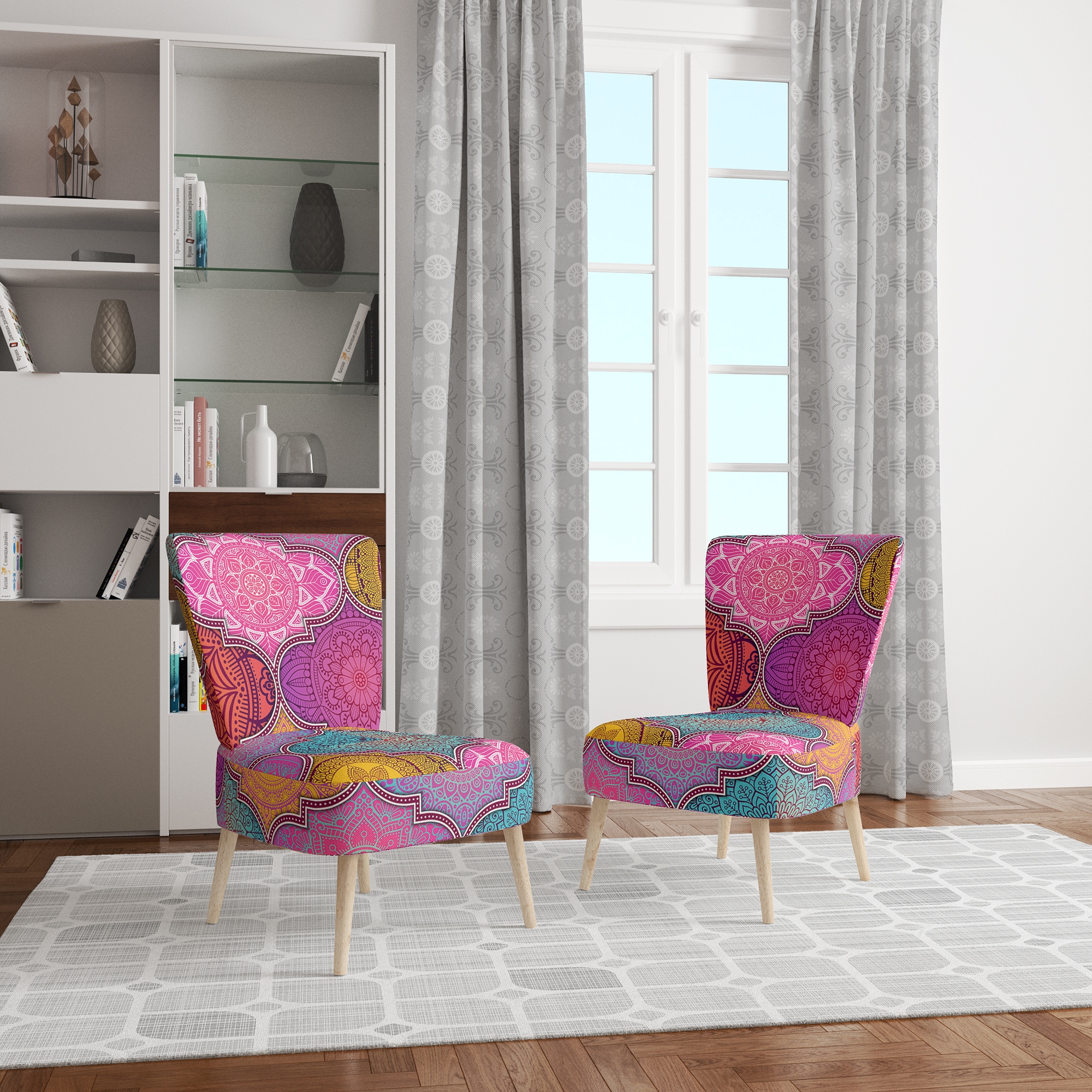 Bright discount patchwork chairs