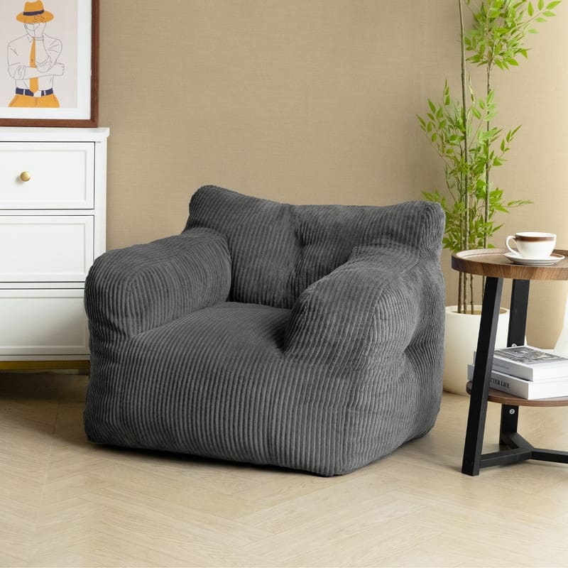Pamapic Bean Bag Chair, Soft Corduroy Lazy Large Bean Bag Couch