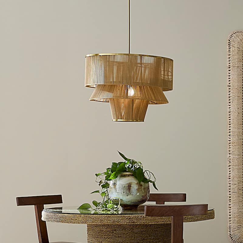 Jamie Young Dimension 1-Light Iron and Cotton Chandelier