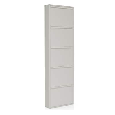 Antibacterial 5 Tier metal shoe cabinet without holes