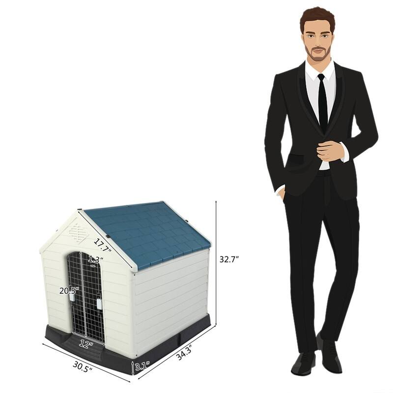 Dog House Kennel Water Resistant for Small Medium Sized Dogs with Door