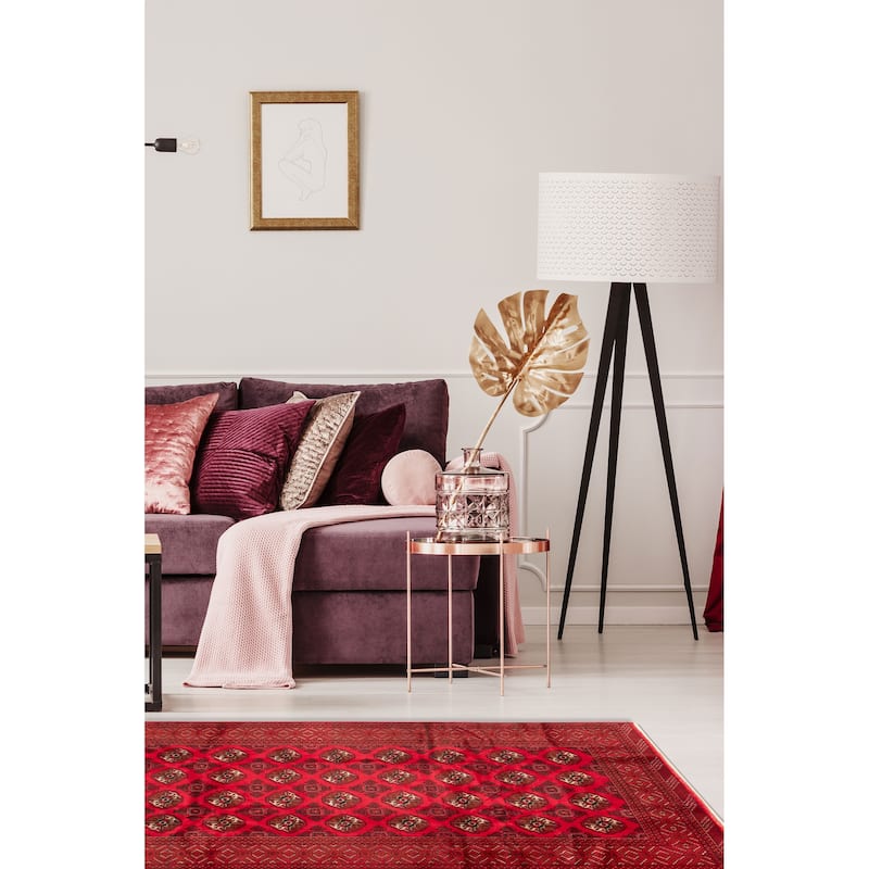 ECARPETGALLERY Hand-knotted Teimani Red Wool Rug - 6'4 x 9'0
