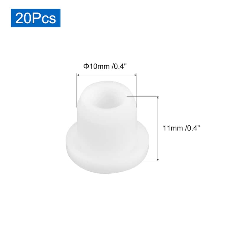 20PCS Silicone Plugs, Salt Shakers Hollow Stopper for Flower Pot, White - White - 10mm