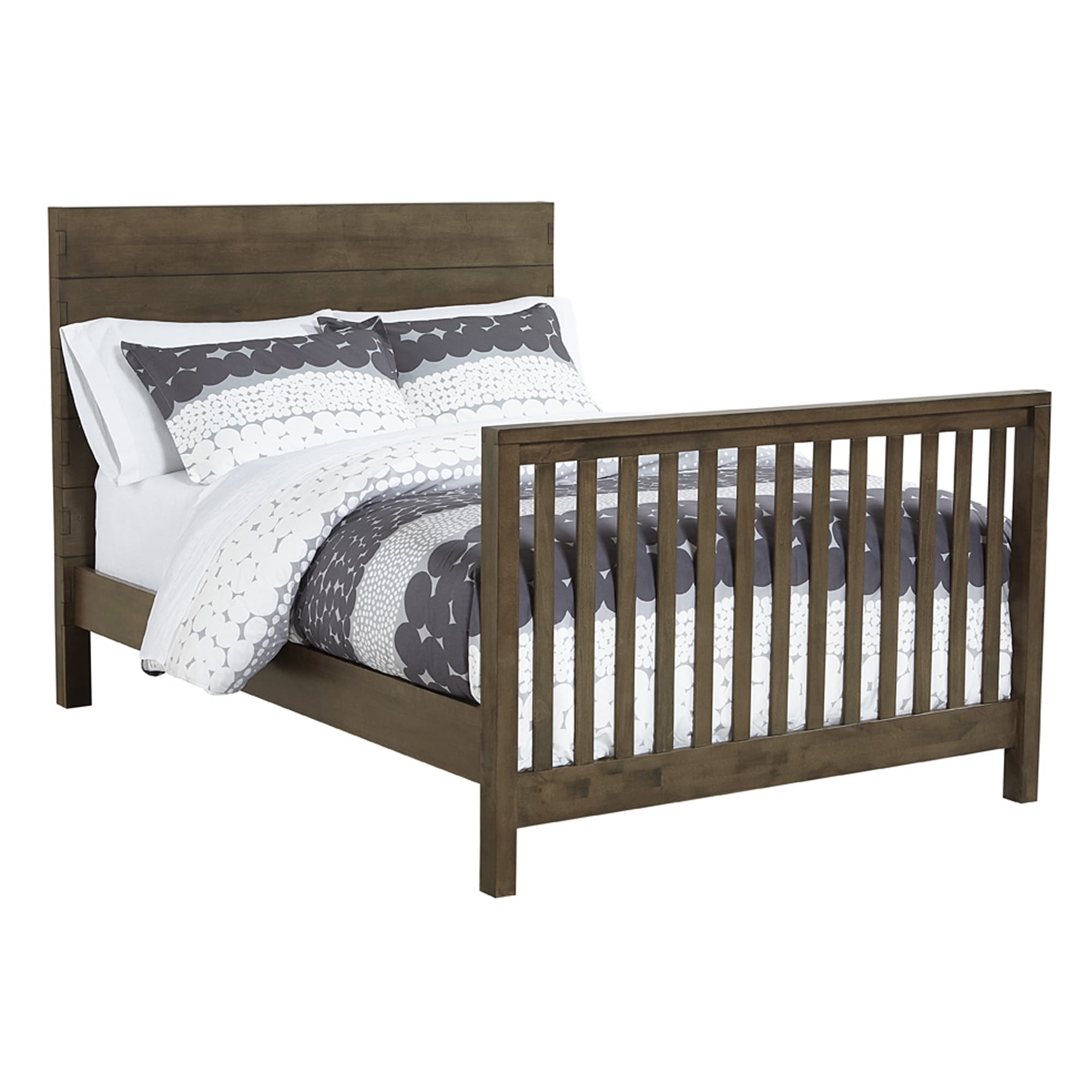 Dovetail Wood Complete Full Bed, Graphite
