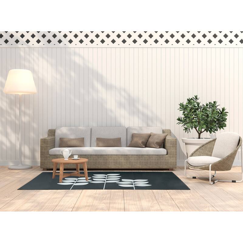Simple Stems Spring Chenille Indoor/Outdoor Rug